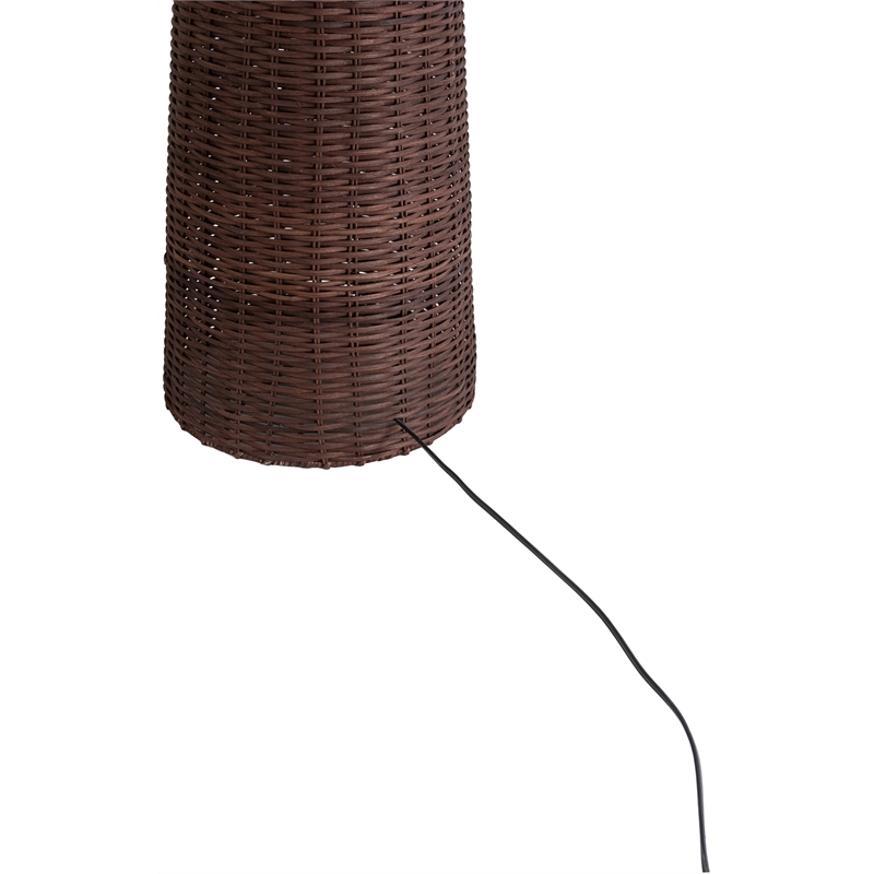 Meridian Furniture Kindred Brown Rattan Floor Lamp