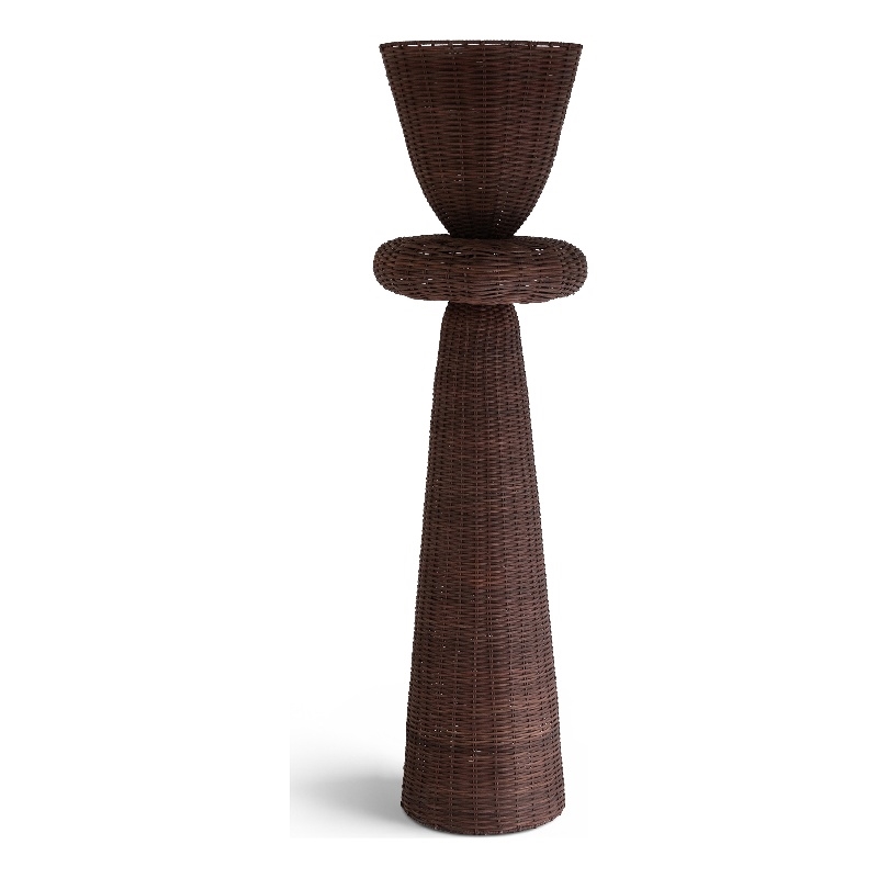 Meridian Furniture Kindred Brown Rattan Floor Lamp