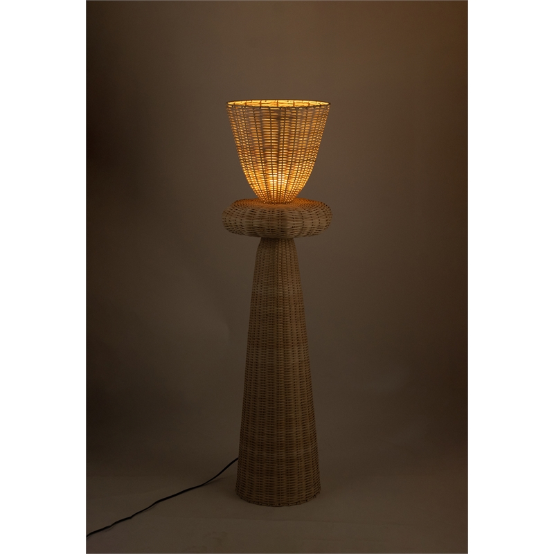 Meridian Furniture Kindred Natural Rattan Floor Lamp