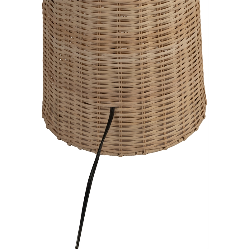 Meridian Furniture Kindred Natural Rattan Floor Lamp