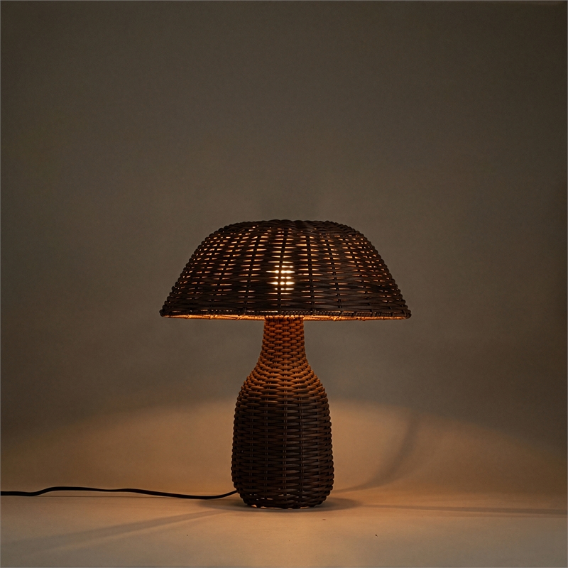 Meridian Furniture Havana Brown Rattan Table Lamp
