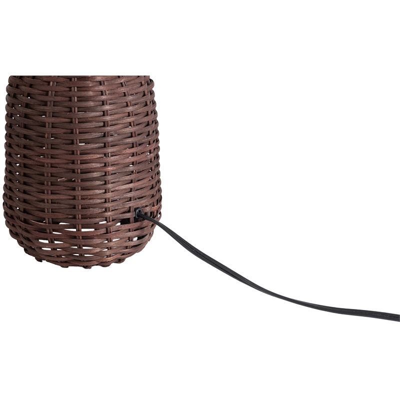 Meridian Furniture Havana Brown Rattan Table Lamp