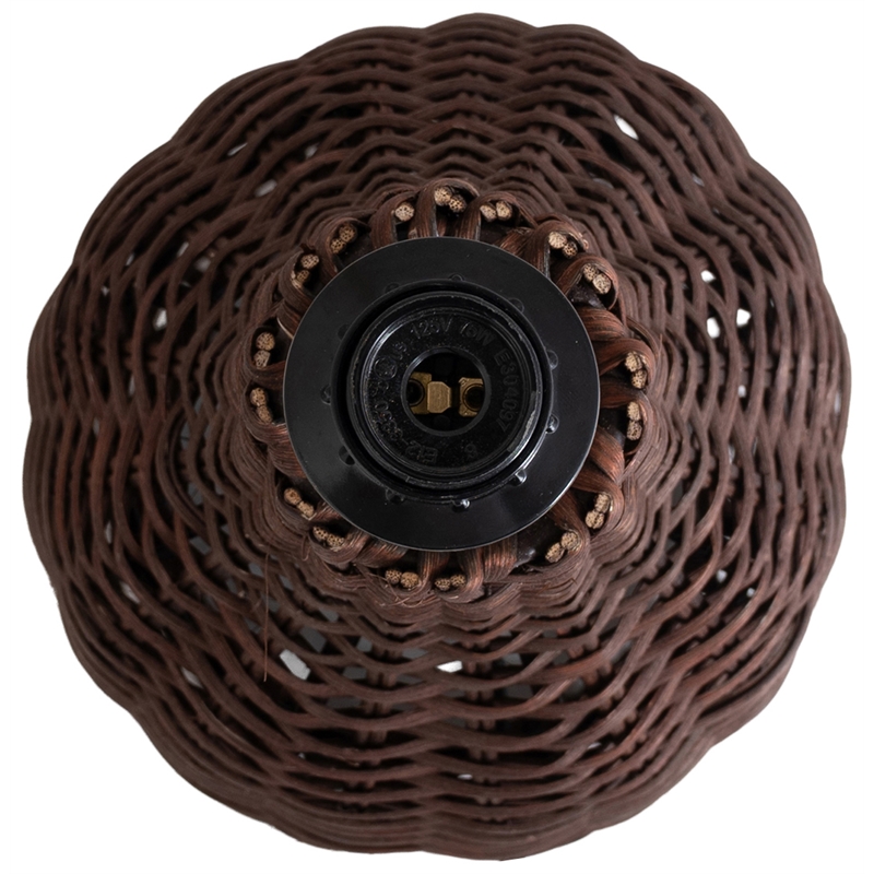 Meridian Furniture Havana Brown Rattan Table Lamp
