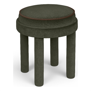 Meridian Furniture Velin Green Velvet Upholstered Ottoman / Stool