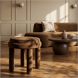 Meridian Furniture Velin Saddle Velvet Upholstered Ottoman / Stool