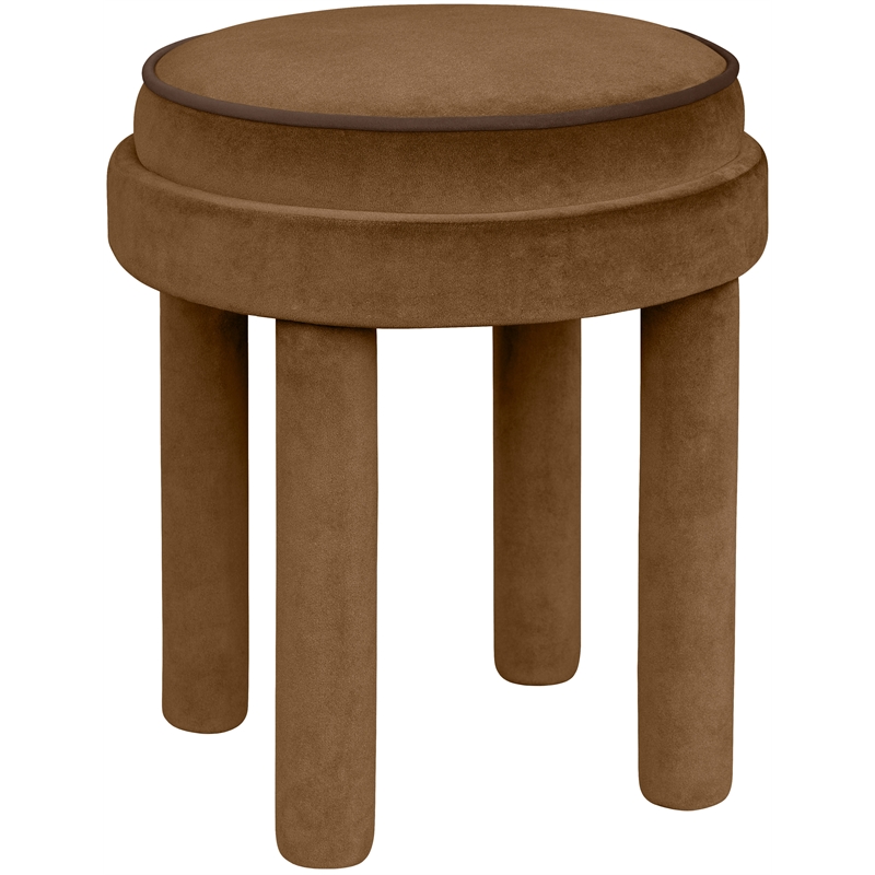 Meridian Furniture Velin Saddle Velvet Upholstered Ottoman / Stool