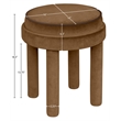 Meridian Furniture Velin Saddle Velvet Upholstered Ottoman / Stool
