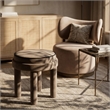 Meridian Furniture Velin Taupe Velvet Upholstered Ottoman / Stool