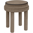 Meridian Furniture Velin Taupe Velvet Upholstered Ottoman / Stool