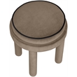 Meridian Furniture Velin Taupe Velvet Upholstered Ottoman / Stool