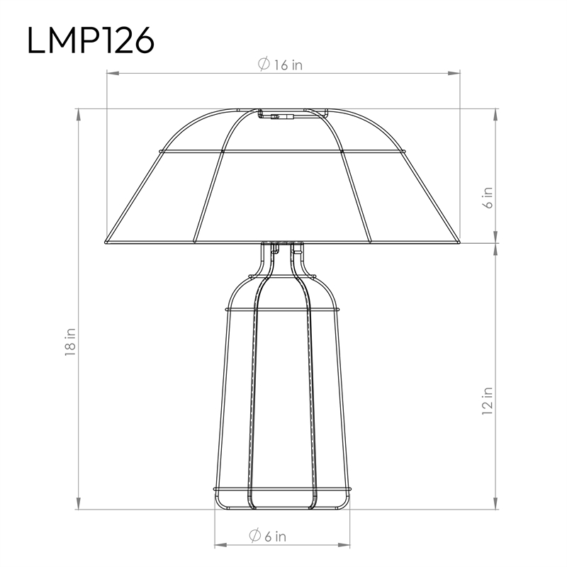 Meridian Furniture Havana Natural Rattan Table Lamp