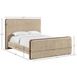 Meridian Furniture Dalton Beige Fabric Upholstered Full Bed