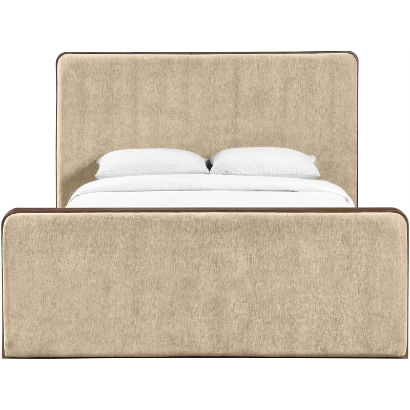 Meridian Furniture Dalton Beige Fabric Upholstered Full Bed
