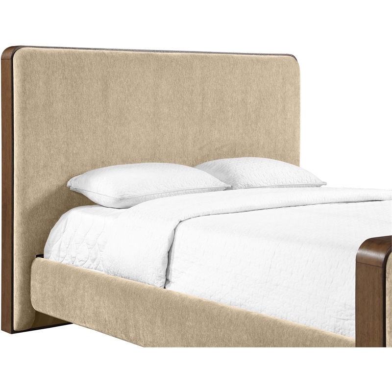 Meridian Furniture Dalton Beige Fabric Upholstered Full Bed