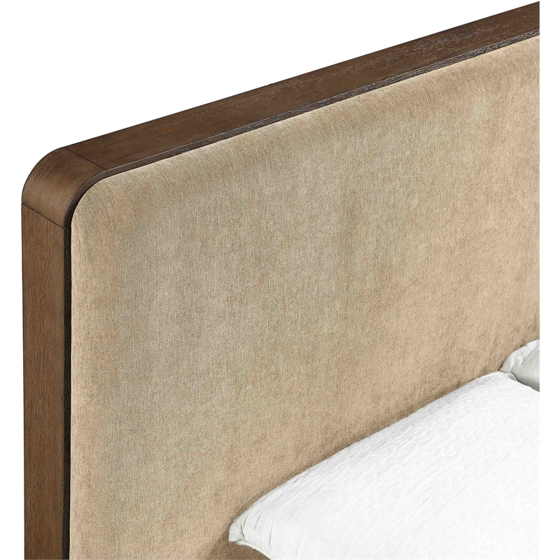 Meridian Furniture Dalton Beige Fabric Upholstered Full Bed
