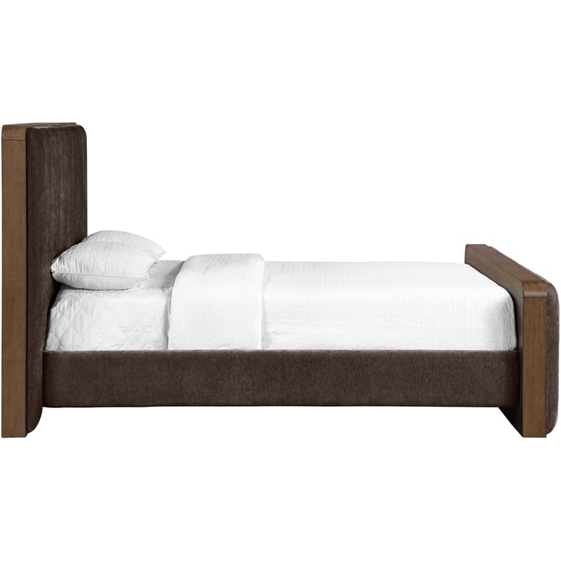 Meridian Furniture Dalton Brown Fabric Upholstered Full Bed