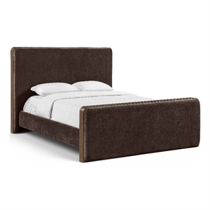 Meridian Furniture Dalton Brown Fabric Upholstered Full Bed