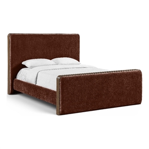 Meridian Furniture Dalton Burgundy Fabric Upholstered Queen Bed