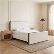 Meridian Furniture Dalton Cream Fabric Upholstered Full Bed