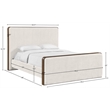Meridian Furniture Dalton Cream Fabric Upholstered Full Bed