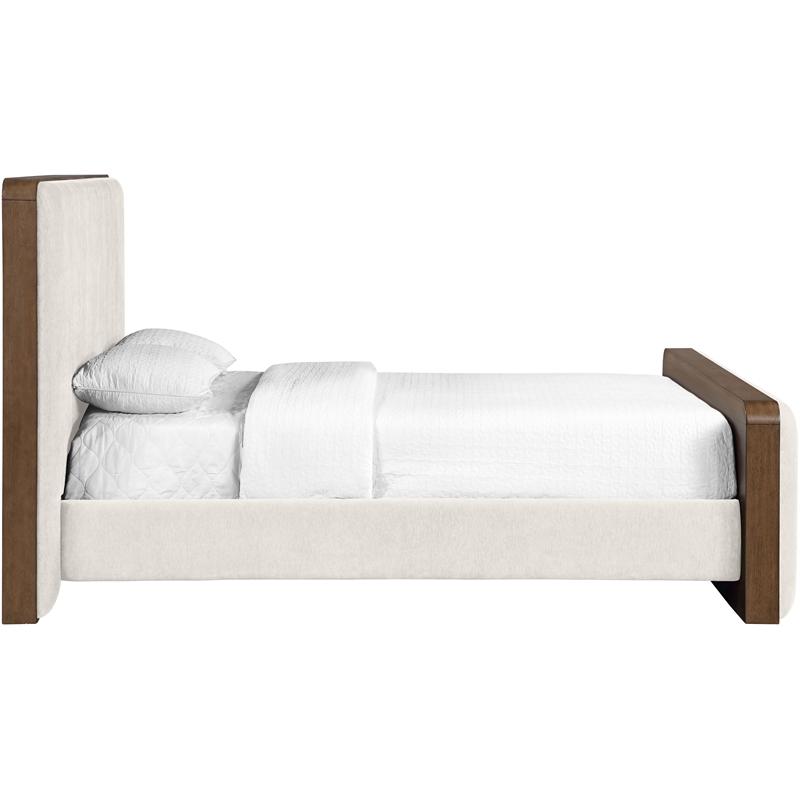 Meridian Furniture Dalton Cream Fabric Upholstered Full Bed