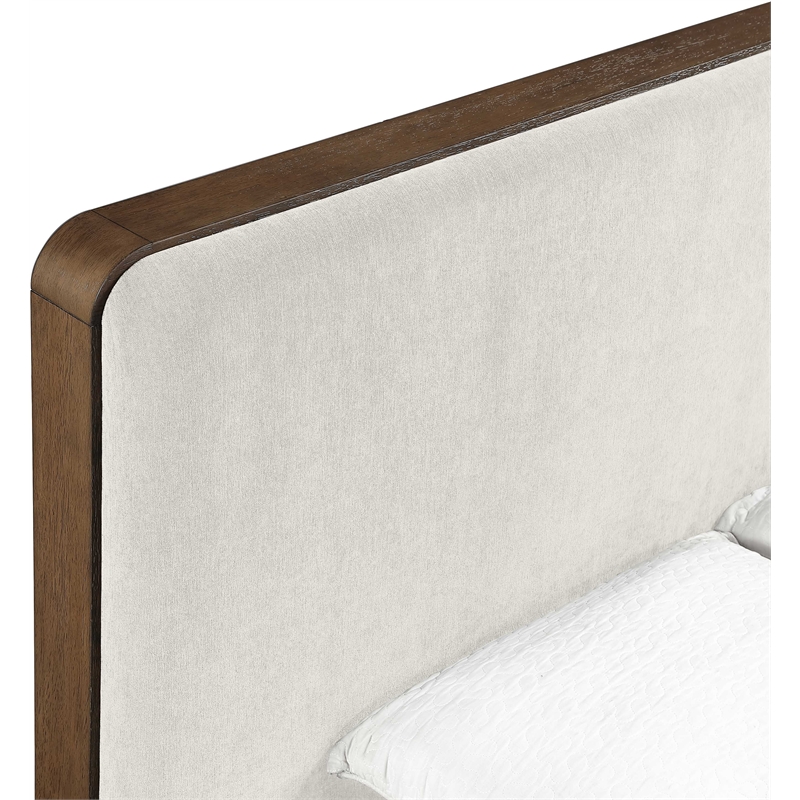Meridian Furniture Dalton Cream Fabric Upholstered Full Bed