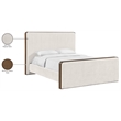 Meridian Furniture Dalton Cream Fabric Upholstered Queen Bed