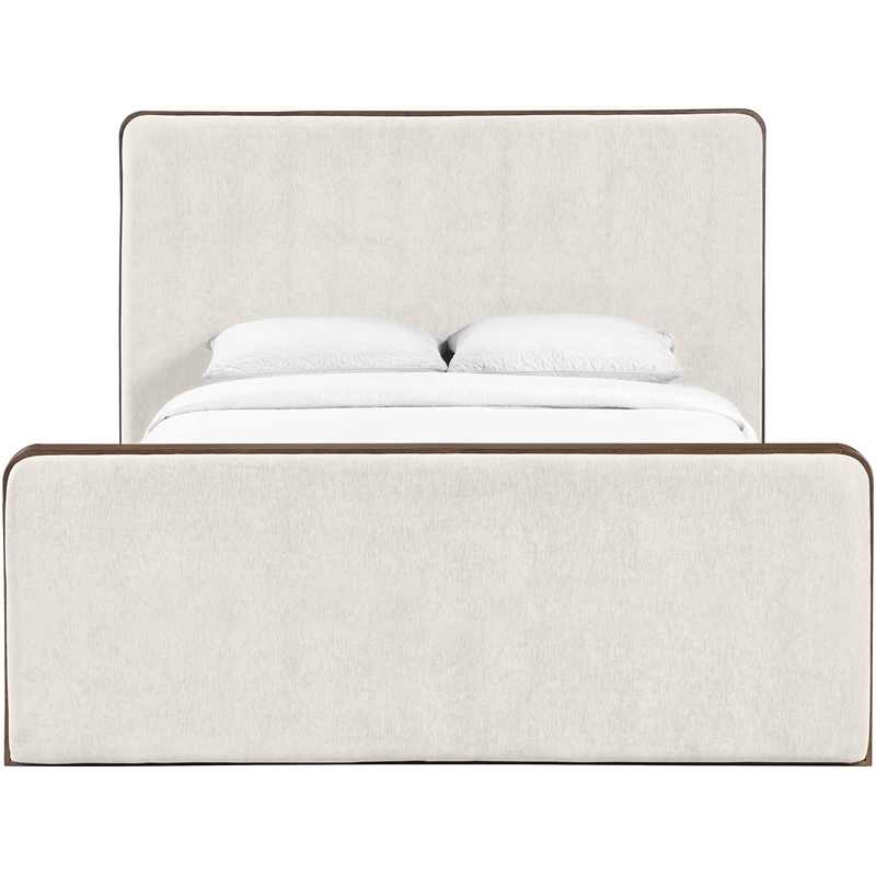 Meridian Furniture Dalton Cream Fabric Upholstered Queen Bed