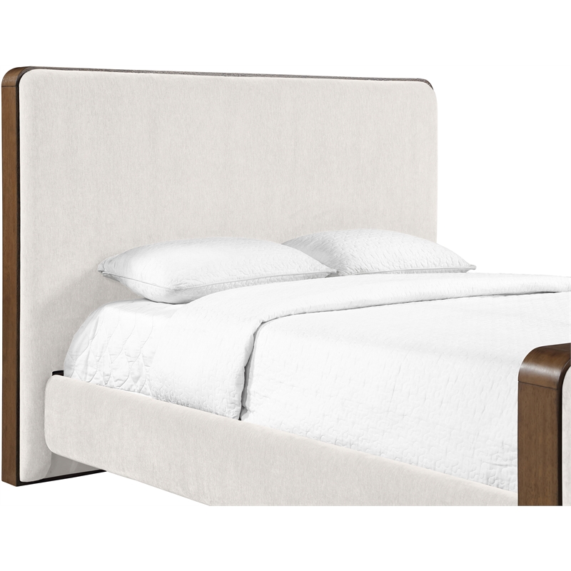 Meridian Furniture Dalton Cream Fabric Upholstered Queen Bed