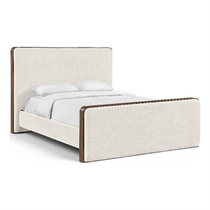 Meridian Furniture Dalton Cream Fabric Upholstered Queen Bed