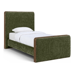 Meridian Furniture Dalton Green Fabric Upholstered Twin Bed