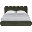 Meridian Furniture Tempo Green Velvet Upholstered King Bed