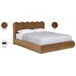 Meridian Furniture Tempo Saddle Velvet Upholstered King Bed