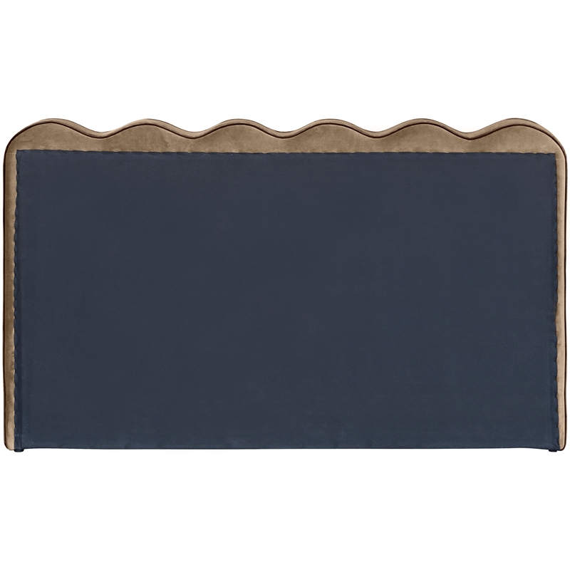 Meridian Furniture Tempo Beige Velvet Upholstered Full Bed