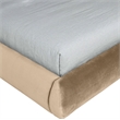 Meridian Furniture Tempo Beige Velvet Upholstered Full Bed