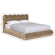 Meridian Furniture Tempo Beige Velvet Upholstered Full Bed