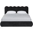 Meridian Furniture Tempo Black Velvet Upholstered Full Bed