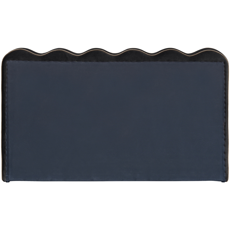 Meridian Furniture Tempo Black Velvet Upholstered Full Bed