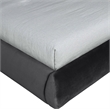 Meridian Furniture Tempo Black Velvet Upholstered Full Bed
