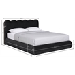 Meridian Furniture Tempo Black Velvet Upholstered Full Bed
