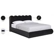 Meridian Furniture Tempo Black Velvet Upholstered Full Bed