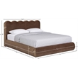 Meridian Furniture Tempo Brown Velvet Upholstered Queen Bed