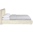 Meridian Furniture Tempo Cream Velvet Upholstered Queen Bed