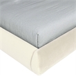 Meridian Furniture Tempo Cream Velvet Upholstered Queen Bed
