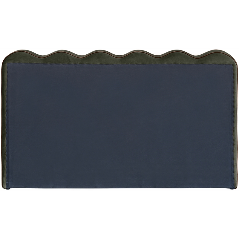 Meridian Furniture Tempo Green Velvet Upholstered Queen Bed