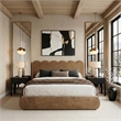 Meridian Furniture Tempo Saddle Velvet Upholstered Queen Bed