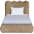 Meridian Furniture Tempo Beige Velvet Upholstered Twin Bed