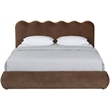 Meridian Furniture Tempo Brown Velvet Upholstered Full Bed