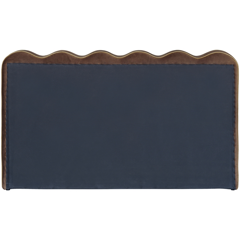 Meridian Furniture Tempo Brown Velvet Upholstered Full Bed
