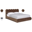Meridian Furniture Tempo Brown Velvet Upholstered Full Bed